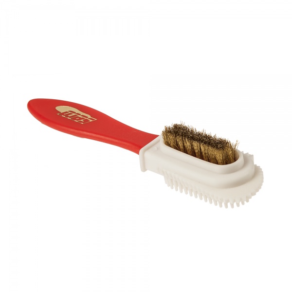 Combined suede brush (red)